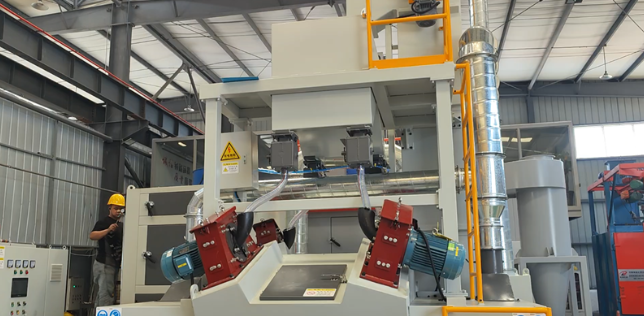 昌江板材除锈强化，通过式抛丸机应用案例