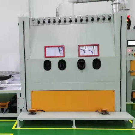 昌江高效生产，从箱体手动喷砂机开始，提升零部件质量